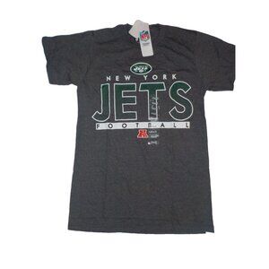 NWT New York Jets NFL Football Size Small Gray / Green Ring Spun Soft T-Shirt